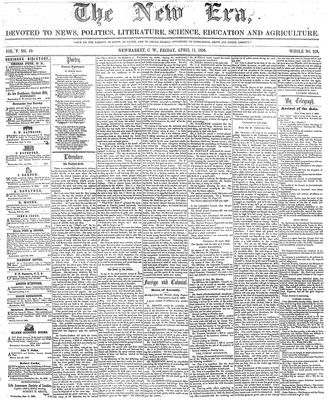 New Era (Newmarket, ON), 11 Apr 1856