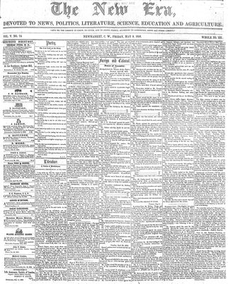 New Era (Newmarket, ON), 9 May 1856