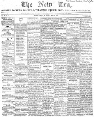 New Era (Newmarket, ON), May 23, 1856
