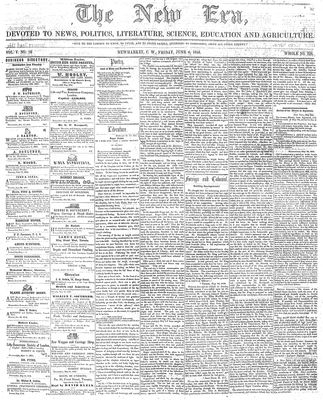 New Era (Newmarket, ON), 6 Jun 1856