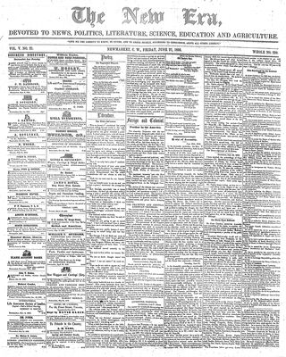 New Era (Newmarket, ON), 27 Jun 1856