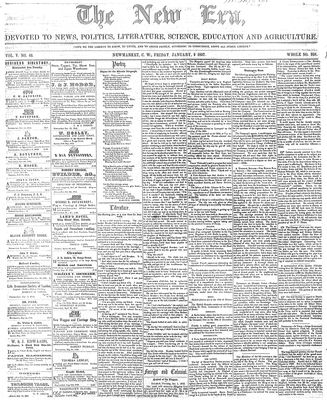 New Era (Newmarket, ON), 9 Jan 1857