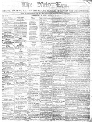 New Era (Newmarket, ON), 20 Feb 1857