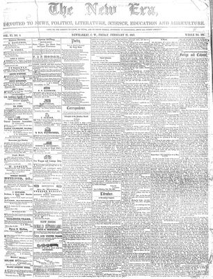 New Era (Newmarket, ON), 27 Feb 1857