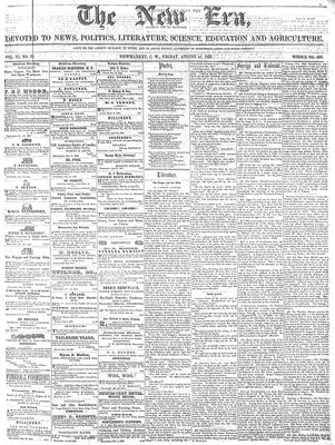 New Era (Newmarket, ON), 14 Aug 1857