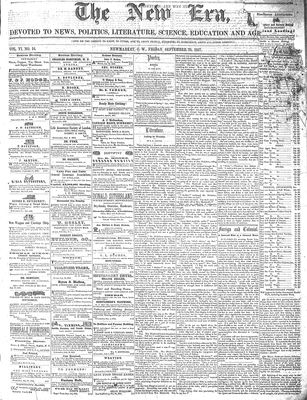 New Era (Newmarket, ON), 25 Sep 1857