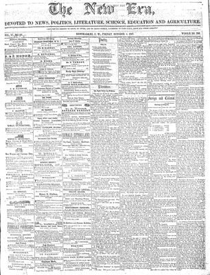 New Era (Newmarket, ON), 9 Oct 1857