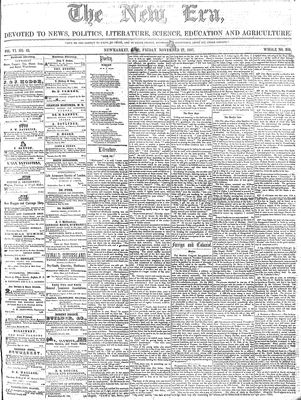 New Era (Newmarket, ON), 27 Nov 1857