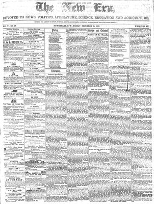 New Era (Newmarket, ON), 25 Dec 1857