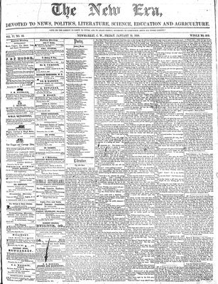 New Era (Newmarket, ON), 15 Jan 1858