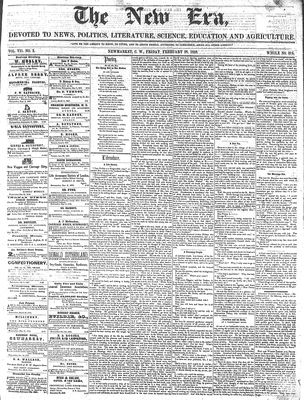 New Era (Newmarket, ON), 26 Feb 1858