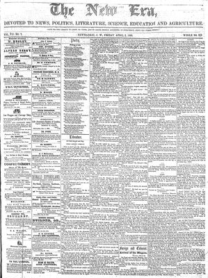 New Era (Newmarket, ON), 2 Apr 1858