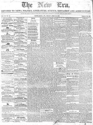 New Era (Newmarket, ON), 23 Apr 1858