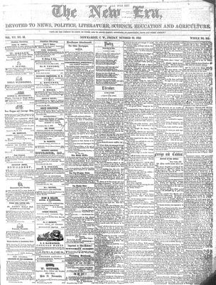 New Era (Newmarket, ON), 22 Oct 1858