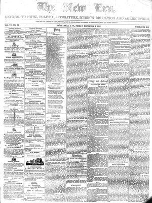 New Era (Newmarket, ON), 3 Dec 1858