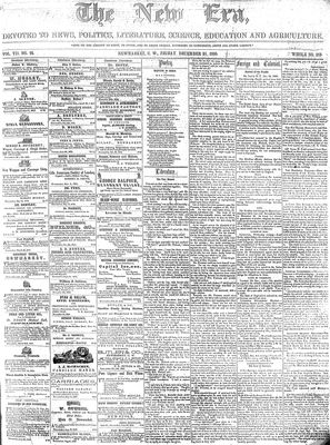 New Era (Newmarket, ON), 31 Dec 1858