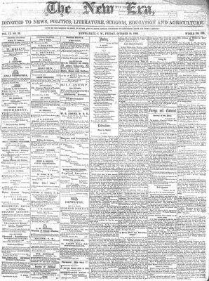 New Era (Newmarket, ON), 19 Oct 1860