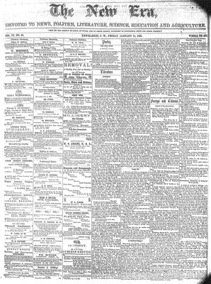 New Era (Newmarket, ON), 11 Jan 1861