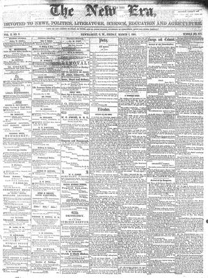 New Era (Newmarket, ON), 1 Mar 1861