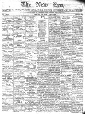 New Era (Newmarket, ON), 26 Apr 1861