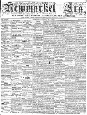 Newmarket Era, 6 Sep 1861