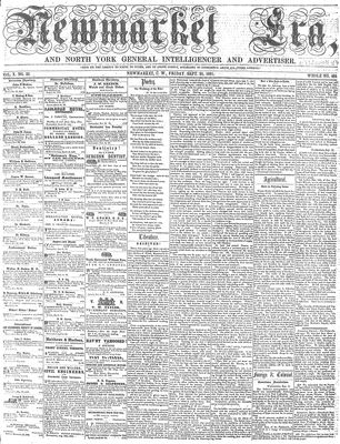 Newmarket Era, 20 Sep 1861