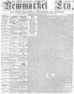 Newmarket Era, 27 Sep 1861