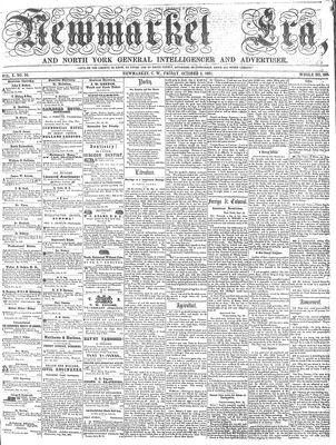 Newmarket Era, 4 Oct 1861