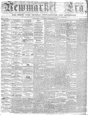 Newmarket Era, 29 Nov 1861