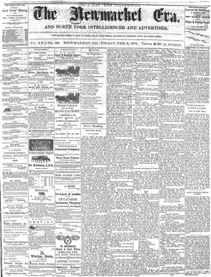 Newmarket Era, 6 Feb 1874