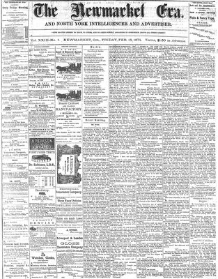 Newmarket Era, 13 Feb 1874