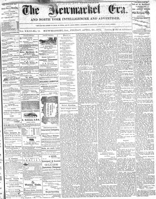 Newmarket Era, 24 Apr 1874