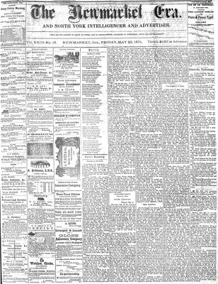 Newmarket Era, 22 May 1874