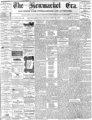 Newmarket Era, 27 Nov 1874