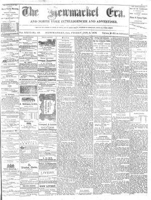 Newmarket Era, 8 Jan 1875