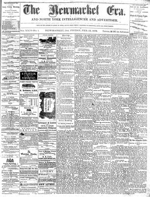 Newmarket Era, 12 Feb 1875