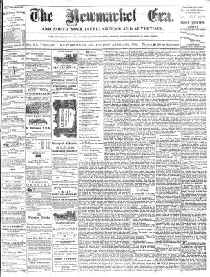 Newmarket Era, 30 Apr 1875