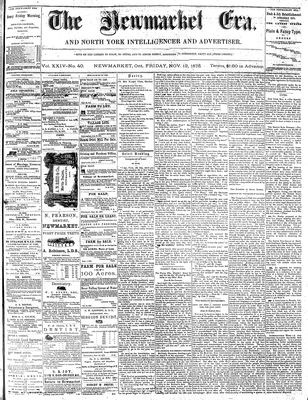 Newmarket Era, 12 Nov 1875