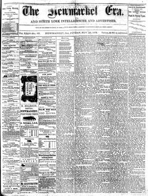 Newmarket Era, 26 Nov 1875