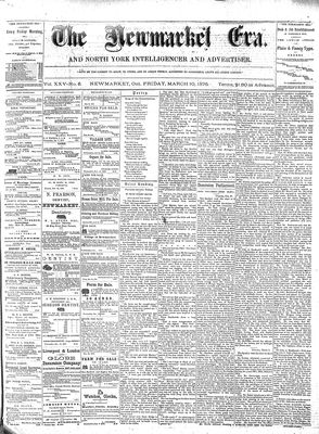 Newmarket Era, 10 Mar 1876