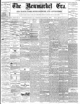 Newmarket Era, 31 Mar 1876