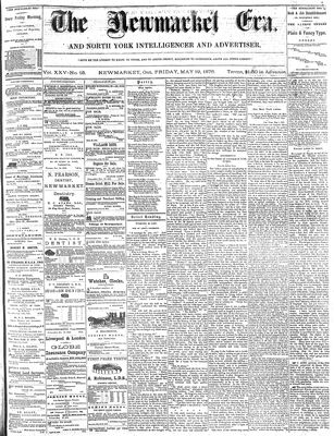 Newmarket Era (Newmarket, ON1861), May 19, 1876