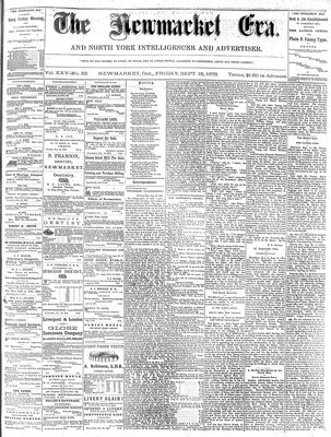 Newmarket Era, 15 Sep 1876