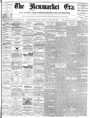 Newmarket Era, 22 Sep 1876