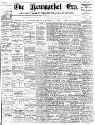 Newmarket Era, 27 Oct 1876