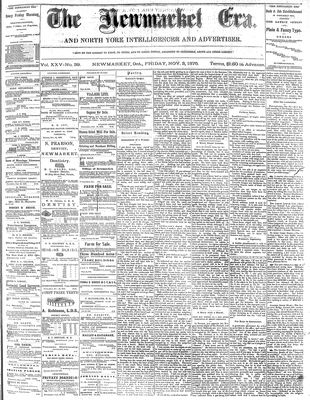 Newmarket Era, 3 Nov 1876