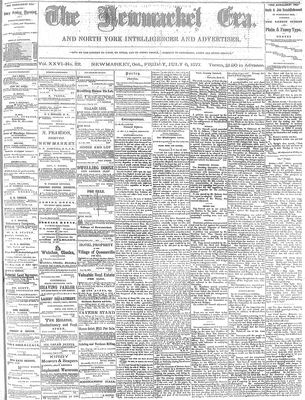Newmarket Era (Newmarket, ON1861), July 6, 1877