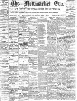 Newmarket Era, 1 Feb 1878