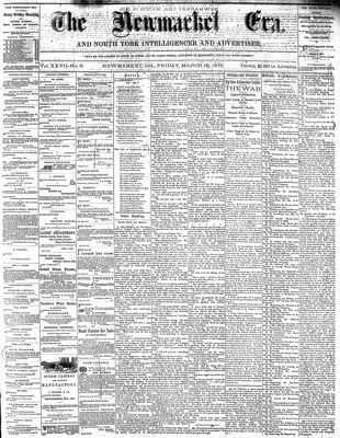 Newmarket Era, 15 Mar 1878