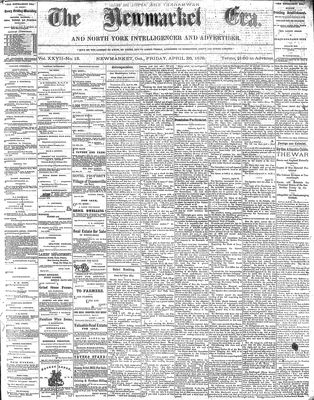 Newmarket Era, 26 Apr 1878